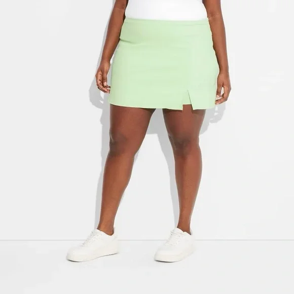 NWT Wild Fable Light Pink High Rise Bodycon Mini Skort - Picture 7 of 13